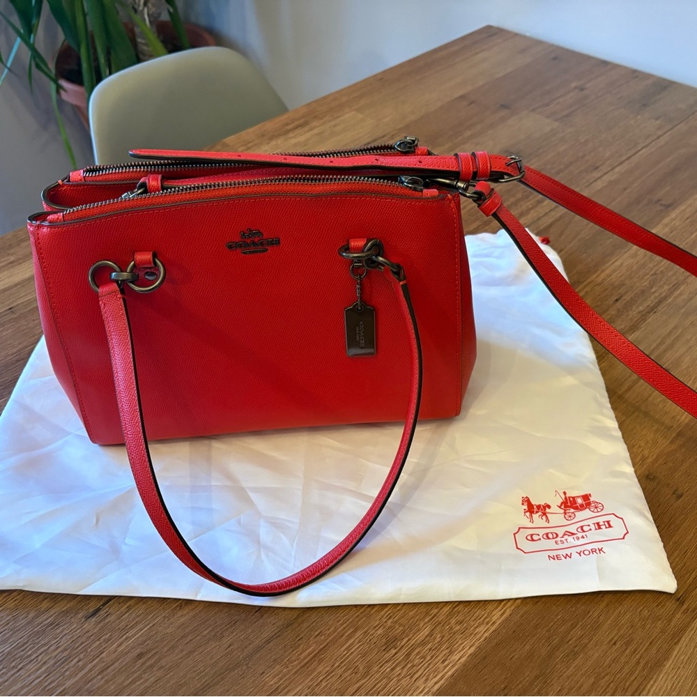 Coach Red Leather Women's Bag